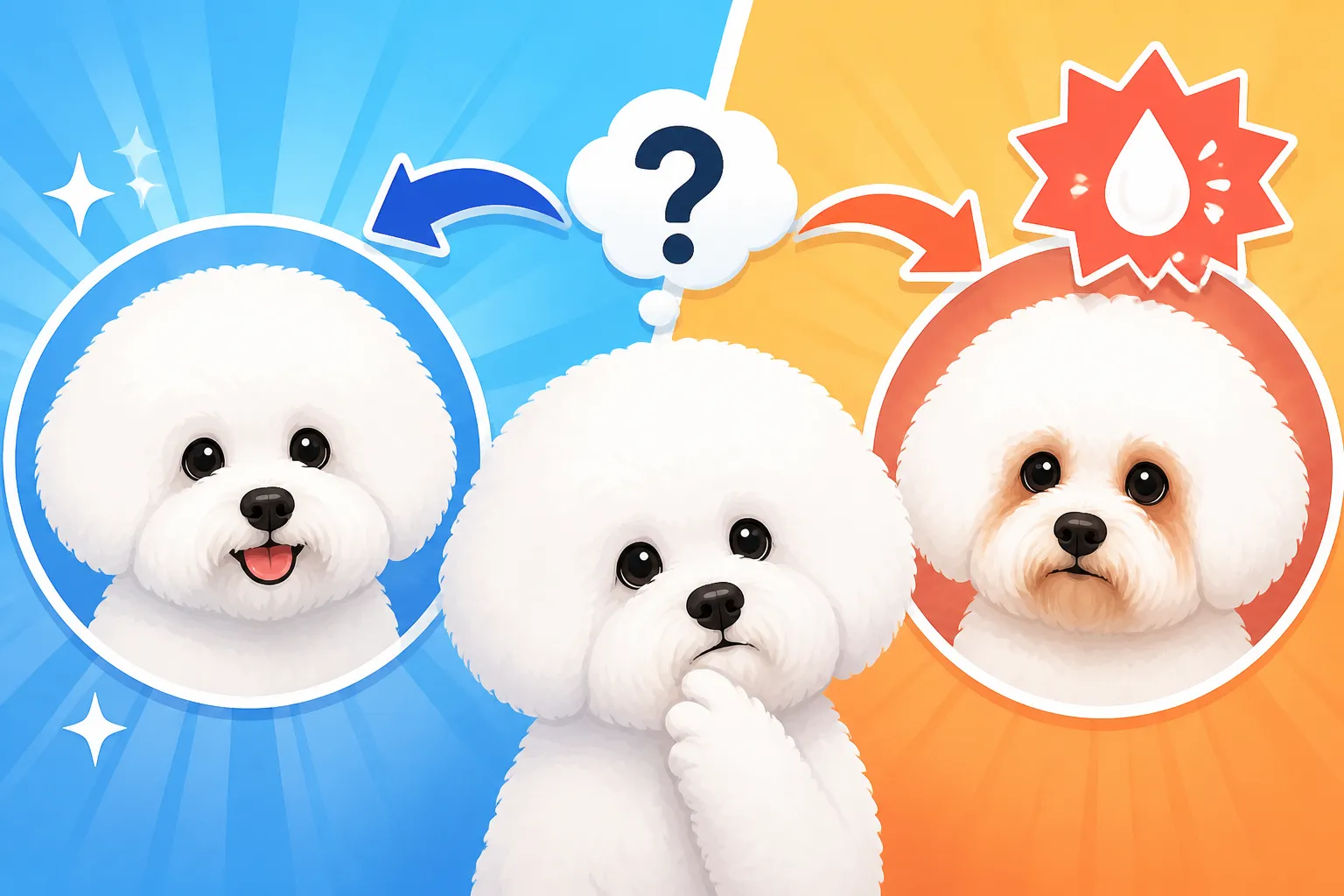 Whether a Bichon Frise's Stains Come Back Immediately