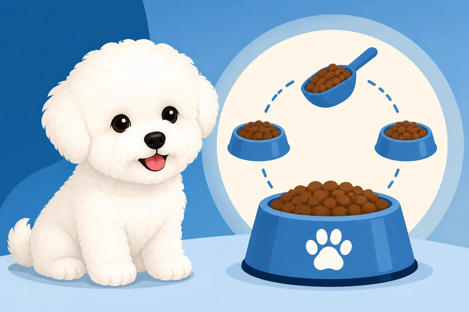 How Much a Bichon Frise Puppy Eats at Four Months