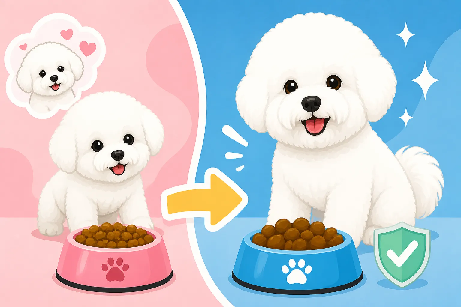 When a Bichon Frise Moves to Adult Food