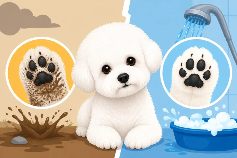 Whether a Bichon Frise's Paws Need Rinsing