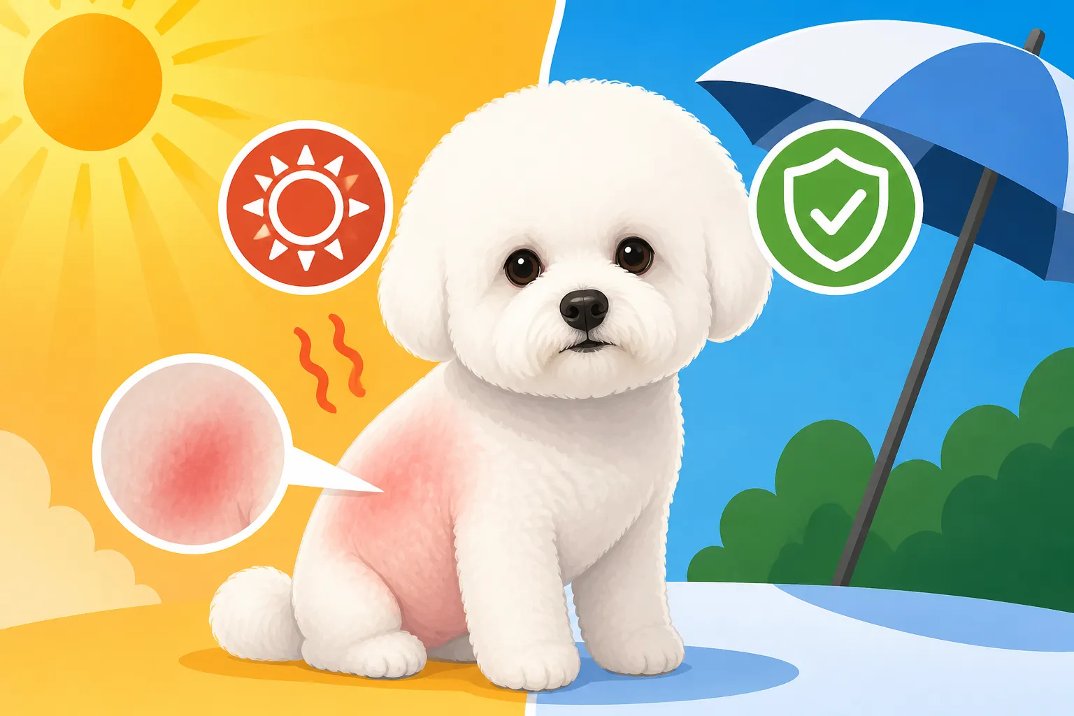 Whether a Clipped Bichon Frise Sunburns