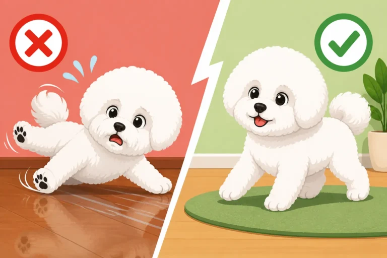 Whether a Bichon Frise Slips on Hard Floors