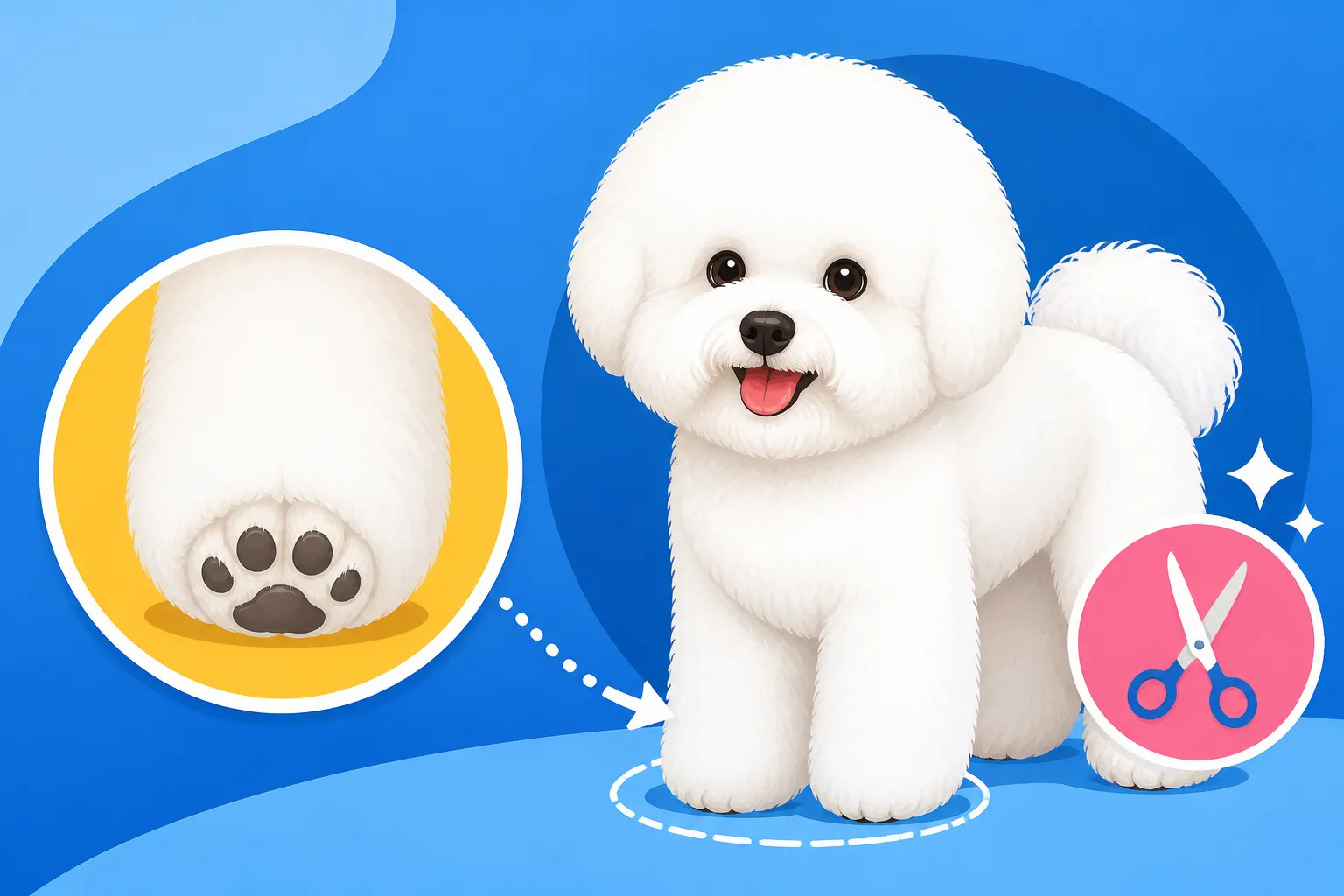 Whether a Bichon Frise Needs Its Feet Trimmed Round
