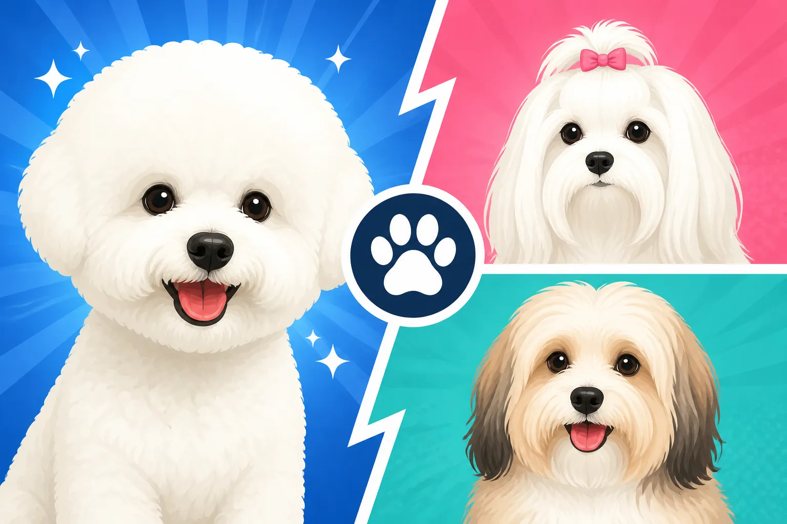 The Bichon Frise Against the Maltese and the Havanese